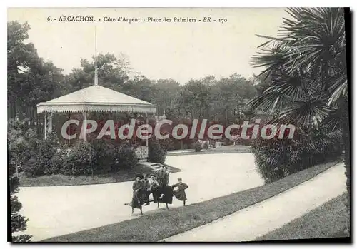 Ansichtskarte AK Arcachon Cote D'Argent Place Des Palmiers