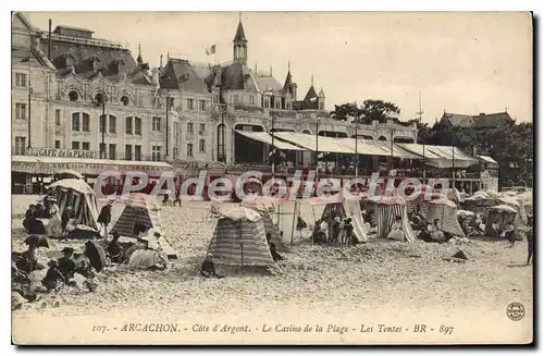 Ansichtskarte AK Arcachon Cote D'Argent le casino de la plage les tentes