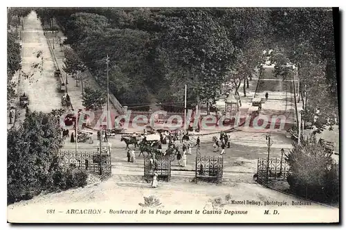 Cartes postales Arcachon Boulevard De La Plage Devant