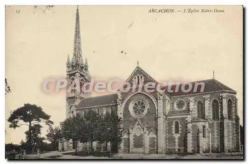 Ansichtskarte AK Arcachon L'Eglise Notre Dame