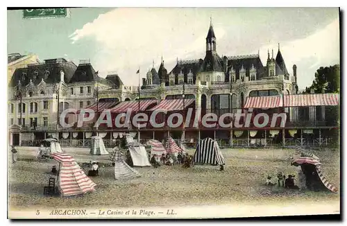 Cartes postales Arcachon Le Casino Et La Plage