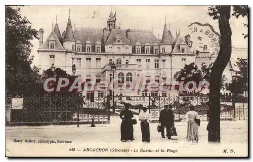 Cartes postales Arcachon Le Casino Et La Plage