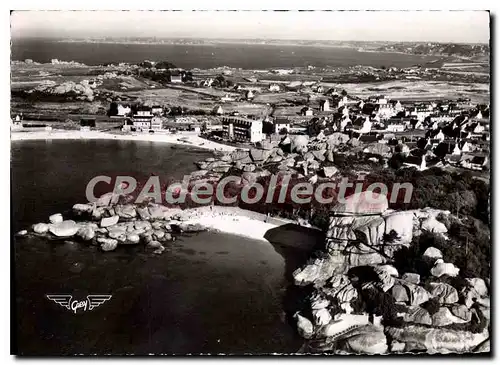 Cartes postales moderne Ploumanach Plages De La Bastille Et De St Guirec