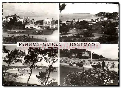 Cartes postales moderne Perros Guirec Trestraou plage casino  promenade