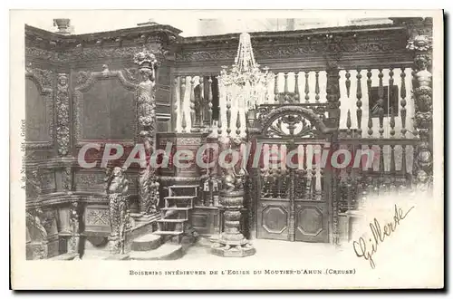 Cartes postales Boiseries Interieures De L'Eglise Du Moutier D'Ahun