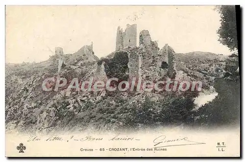 Cartes postales Crozant I'Entree Des Ruines