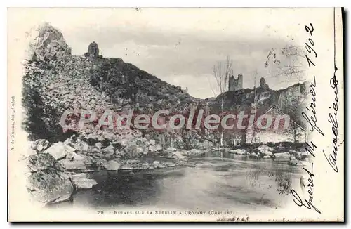 Cartes postales Crozant Ruines Sur La Sedelle