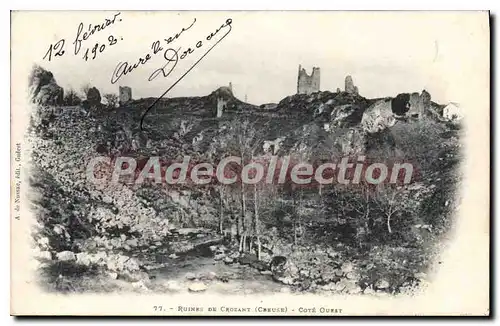 Cartes postales Crozant Ruines c�t� Ouest
