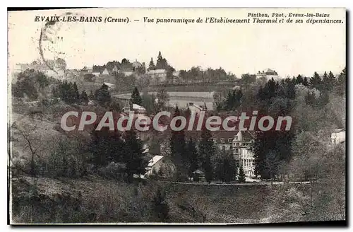 Cartes postales Evaux Les Bains Vue Panoramique De I'Etabiissement thermal