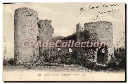 Cartes postales Ruines Du Chateau De Monteil Au Vicomte