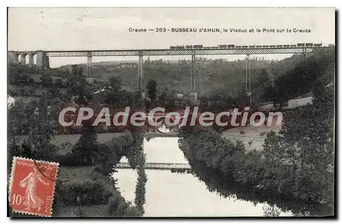 Ansichtskarte AK Busseau D'Ahun Le Viaduc Et Le Pont Sur La Creuse