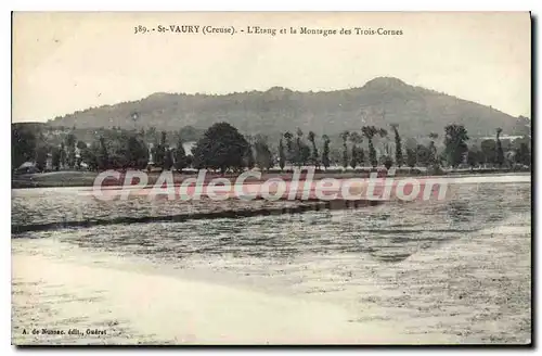 Cartes postales St Vaury L'Etang Et La Montagne Des Trois Cornes