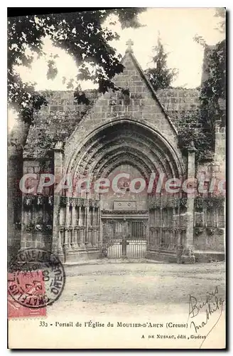 Cartes postales Moutier D'Ahun Portail De I'Eglise