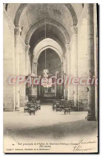 Ansichtskarte AK Benevent I'Abbaye Nef Principale De I'Eglise