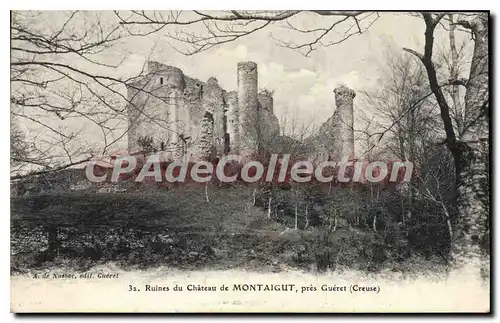 Cartes postales Montaigut Pres Gueret Ruines Du Chateau