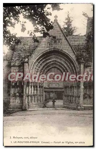 Cartes postales Le Moutier D'Ahun Portail De I'Eglise