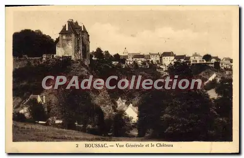 Cartes postales Boussac Vue Generale Et Le Chateau