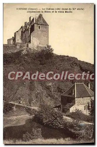 Cartes postales Boussac Le Chateau Surplombant Le Berou Et Le Vieux Moulin