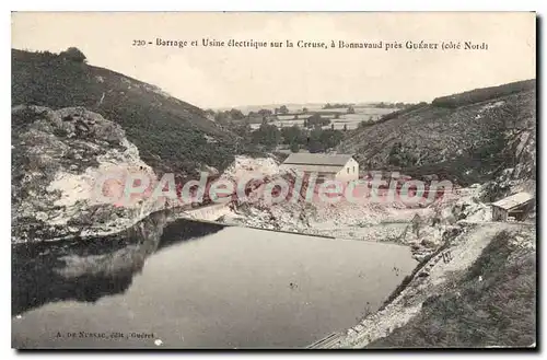 Cartes postales Barrage Et Usine Electrique Sur La Creuse � Bonnavaud Pres Gueret