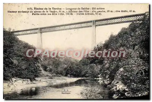 Cartes postales Viaduc De La Tardes Longueur Du Tablier 200 m�tres