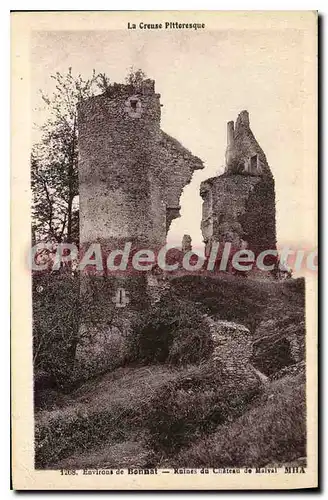 Cartes postales Bonnat Ruines Du Chateau De Malval