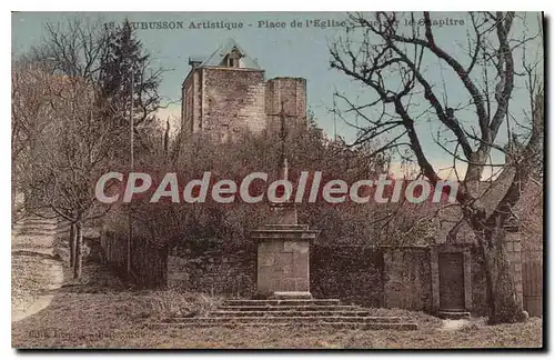 Cartes postales Aubusson Artistique Place De I'Eglise Rue Sur