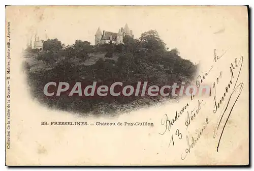 Cartes postales Fresselines Chateau De Puy Guillon
