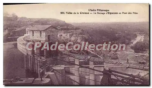 Cartes postales  Vallee De La Creuse Le Barrage D'Eguzon Au Pont Des Piles