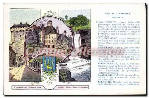Cartes postales Gueret Pittoresque Entouree De vieilles Murallies