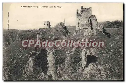 Ansichtskarte AK Crozant Ruines Vues Du Village