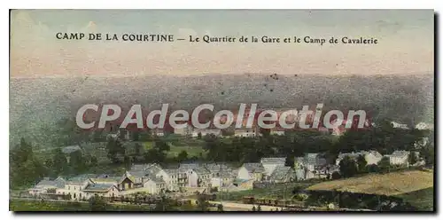 Cartes postales La Courtine Le Quartier De La Gare Et Le Camp De Caval