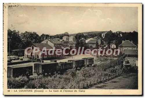 Cartes postales La Courtine La Gare Et I'Avenue Du Camp