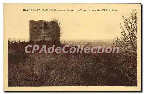 Cartes postales Auzances Sermer Tour Carree Du