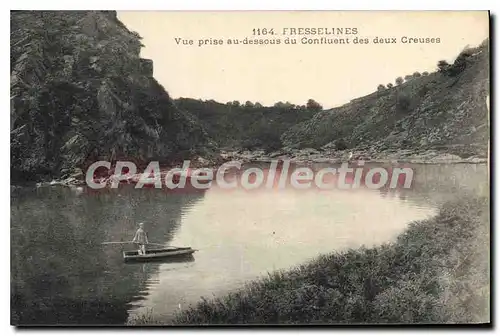 Cartes postales Fresselines Vue Prise AU Dessous Du Confluent Des Deux Creuses