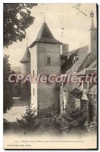 Cartes postales Chateau De Lavillatte Pres St Sulpice Le Gueretois
