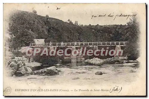 Cartes postales Evaux Les Bains La Passerelle De Saint Marien