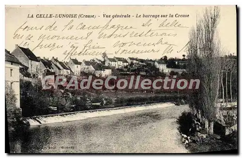 Cartes postales La Celle Dunoise Vue Generale Le Barrage Sur La Creuse