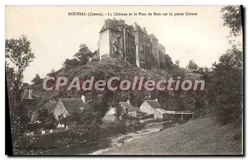 Cartes postales Boussac Le Chateau Et Le Pont De Bois Sur La Petite Creuse
