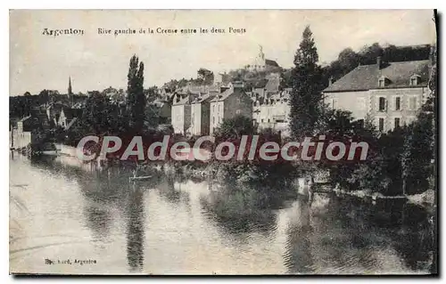 Cartes postales Argenton Rive Gauche De La Creuse Entre Les Deux Ponts