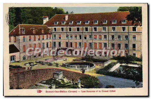 Ansichtskarte AK Evaux Les Bains Les Sources Et Le Grand Hotel