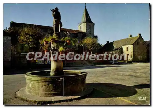 Moderne Karte Royere La Place La Fontaine Et I'Eglise