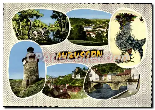 Cartes postales moderne Marsac Vues Generales L'Eglise Avenue Du Limousin Et La Gare