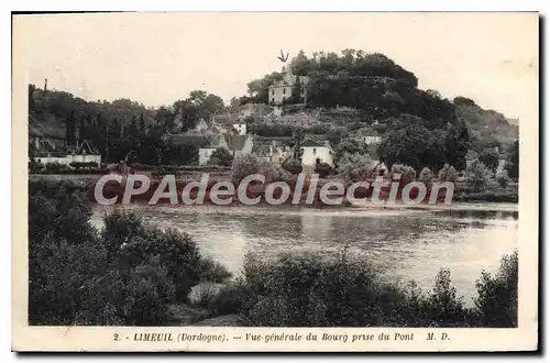 Cartes postales Limeuil Vue Generale Du Bourg Prise Du Pont