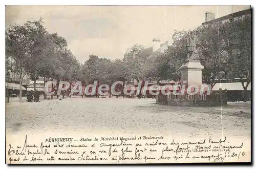 Ansichtskarte AK Perigueux Statue Du Marechat Bugeaud Et Boulevards