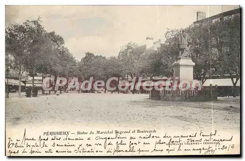 Cartes postales Perigueux Statue Du Marechat Bugeaud Et Boulevards