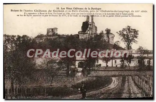 Cartes postales Les Vieux Chateaux De La Dordogne Ruines De I'Ancien