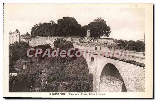 Cartes postales Nontron Viaduc Et Place Saint Etienne