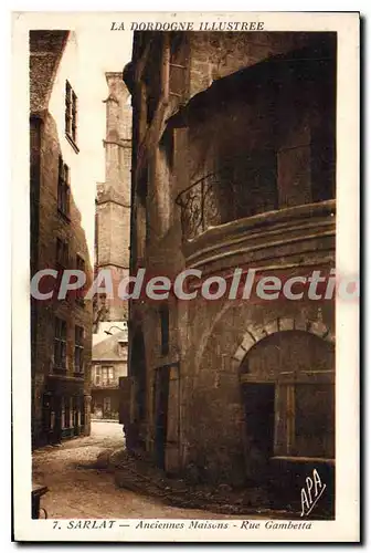 Cartes postales Sarlat Anciennes Maisons Rue Gambetta