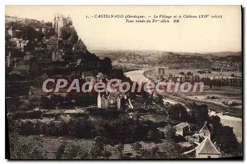 Cartes postales Castelnaud Le Village Et Le Chateau