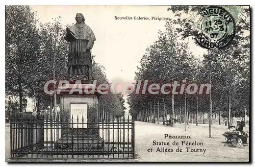 Cartes postales Perigueux Statue De Fenelon Et Alllees De Tourny